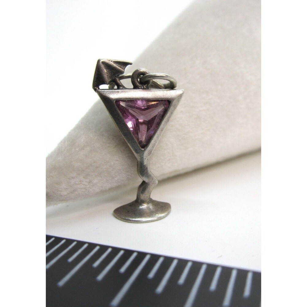 Silpada Pink Martini Cosmo Cocktail Sterling Silver Charm Pendant